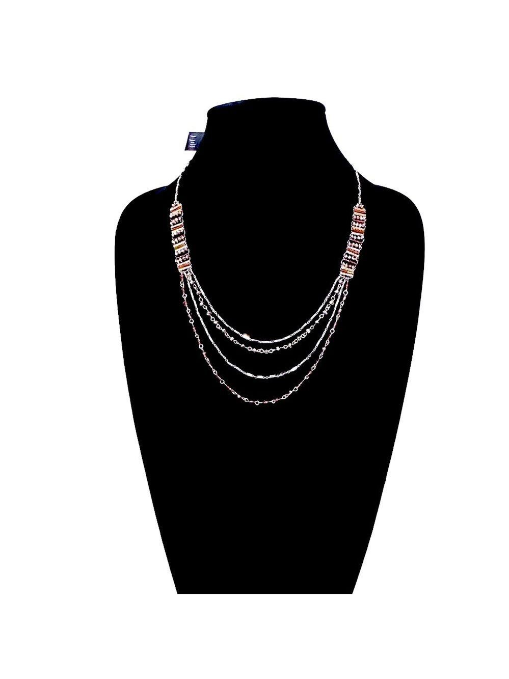 J Jill Multi Strand Purple Beaded Necklace NWT - Picture 3 of 6